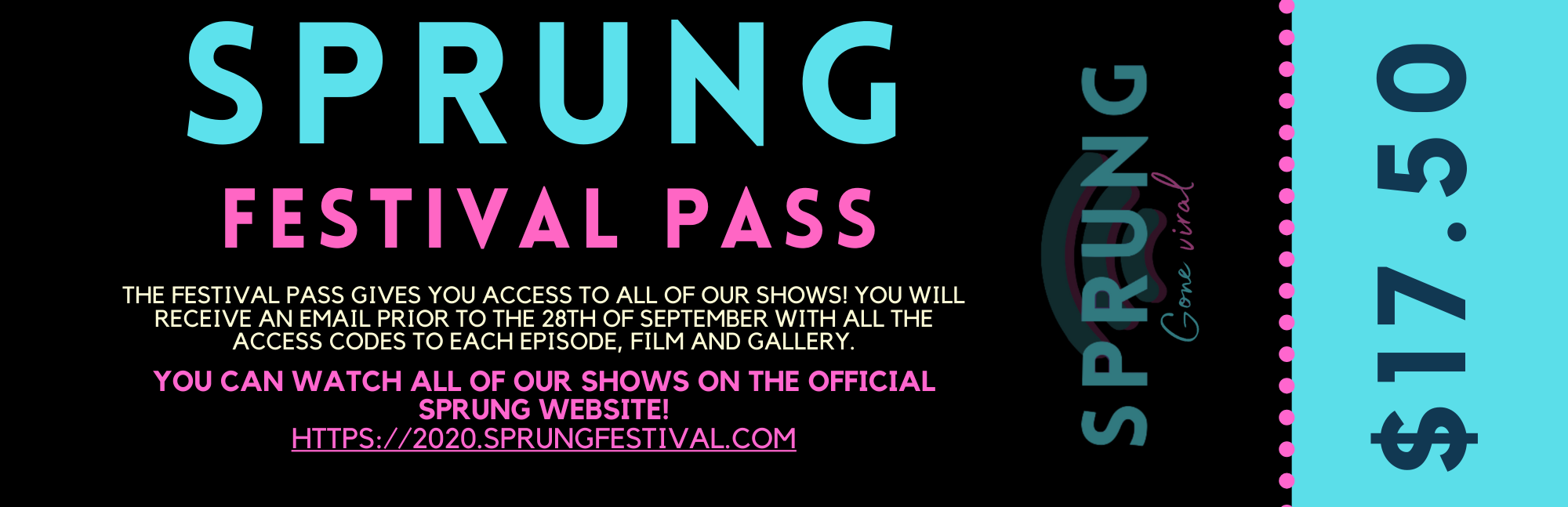 Festival pass ticket for website