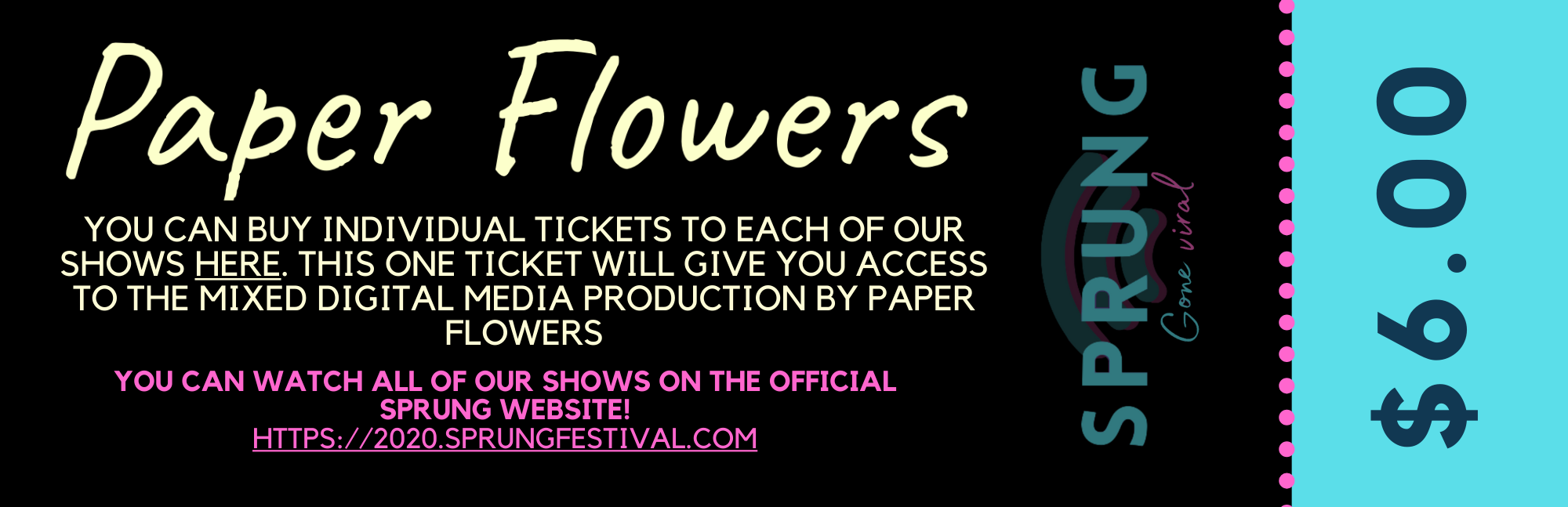 Paper Flowers ticket for website